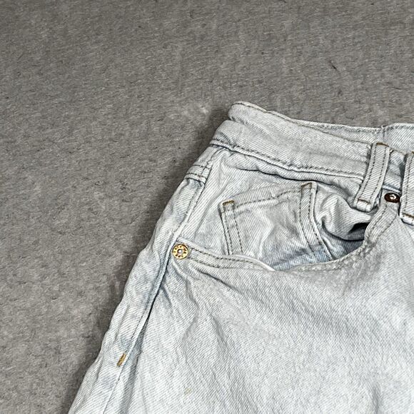 Free People We The Free Risk Taker Jeans Womens Size 26 Blue High Rise Straight - Picture 3 of 15